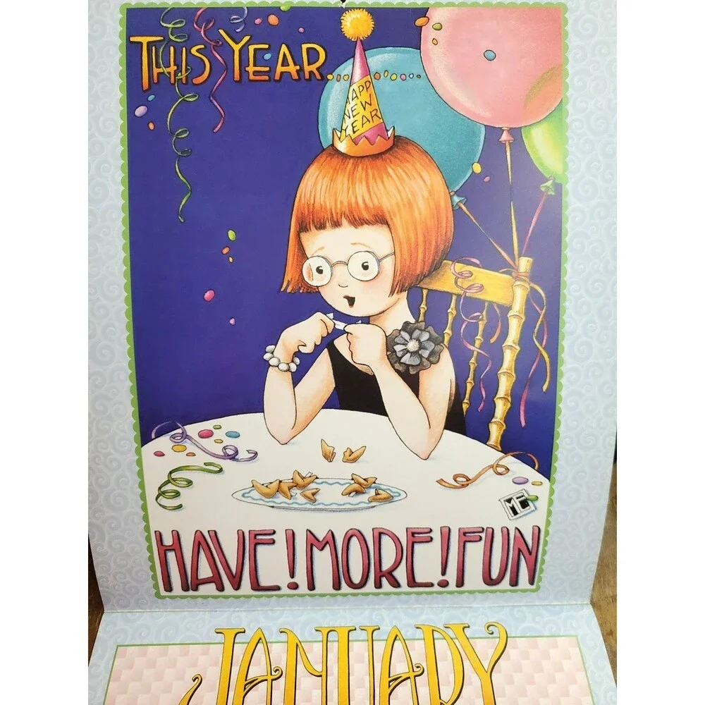 Vintage Mary Engelbreit Celebrebrate 2008 Calendar NEW Framing Wall Art Crafting